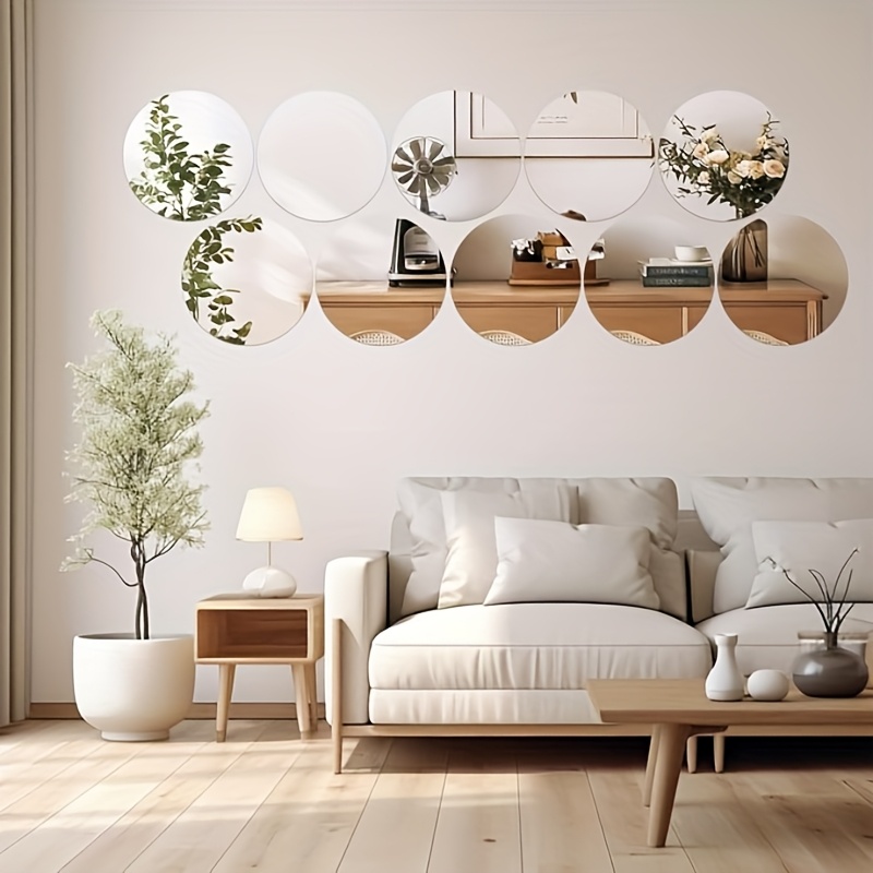 Beauty Makeup Wallpaper - 10pcs 30cm Round 2D Acrylic Mirror