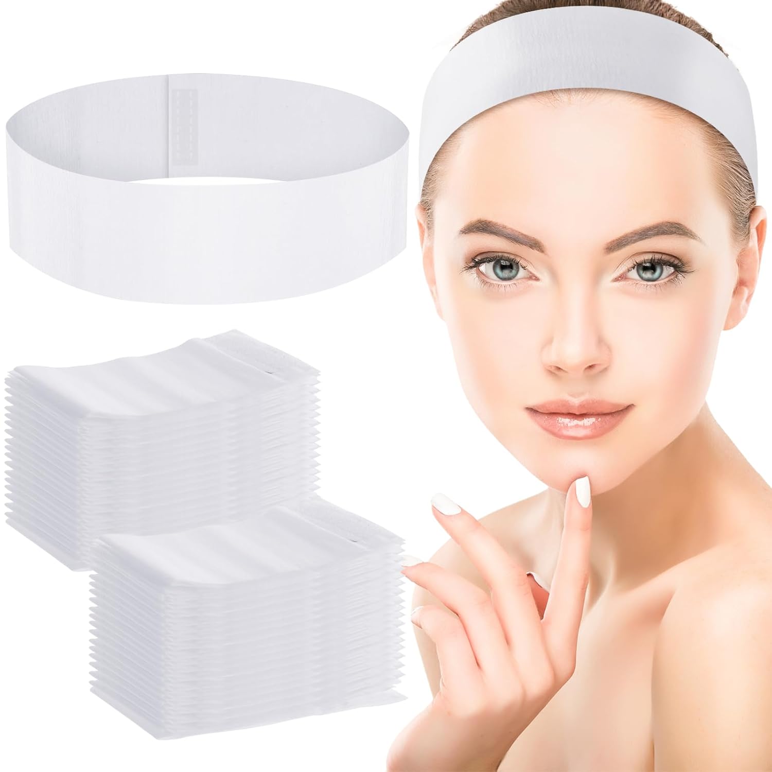 Woman Beauty Makeup - 50/100/200PCS Disposable Facial Headbands for Women
