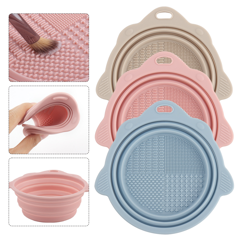 Beauty Makeup Supply - Foldable Scrubbing Silicone Bowl Cosmetic Brush