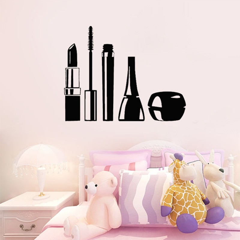 Beauty Makeup Wallpaper - Beauty Salon Cosmetics Wall Stickers for