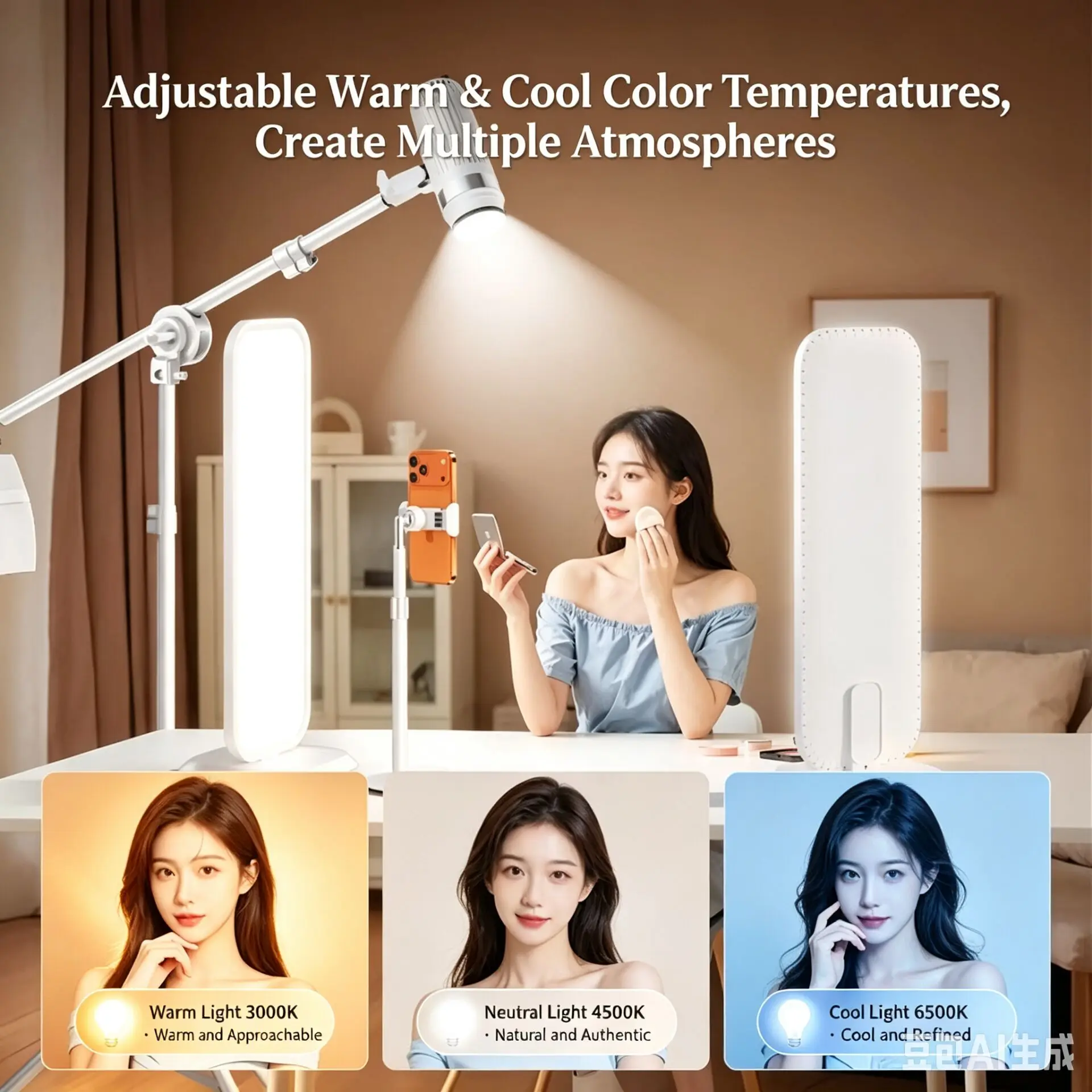LED Desktop Half Body Fill Lig - Beauty Makeup Tiktok recension och pris