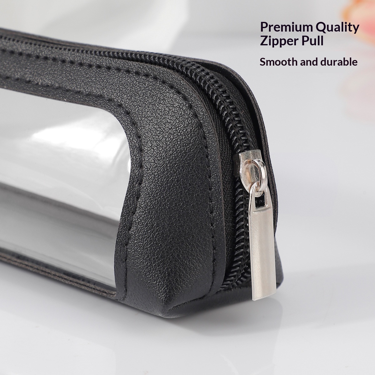 Small Clear PU Leather Travel  - Beauty Makeup Bag recension och pris