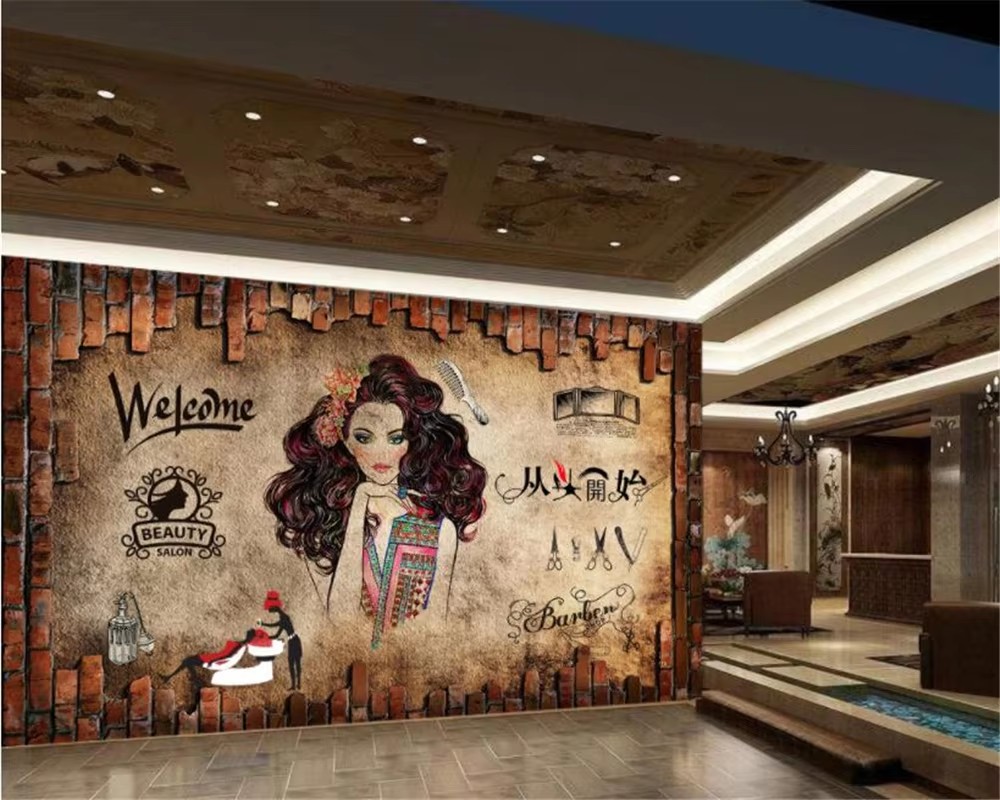 Custom Wallpaper Mural Nostalg - Beauty Makeup Wallpaper recension och pris