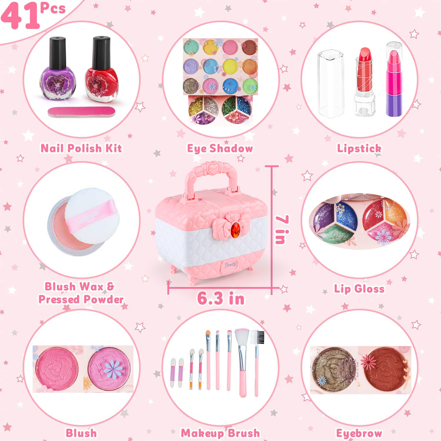 Kids Makeup Toy Kit for Girls, - Beauty Makeup Set For Kids recension och pris