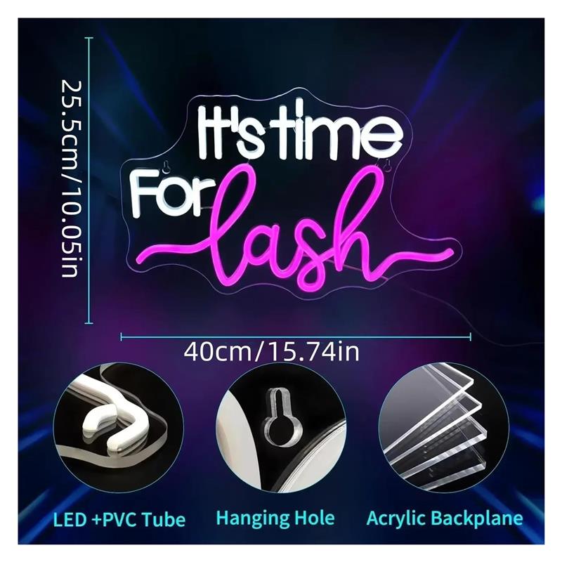 It's Time For Lash Neon Sign F - Beauty Makeup Wallpaper recension och pris