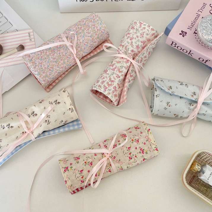 Fabric Floral Makeup Brush Sto - Beauty Makeup Bag recension och pris