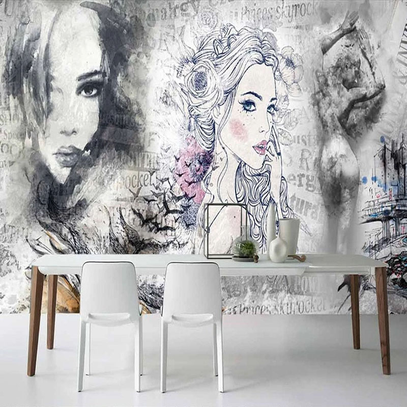 Custom 3D Mural Retro Fashion  - Beauty Makeup Wallpaper recension och pris