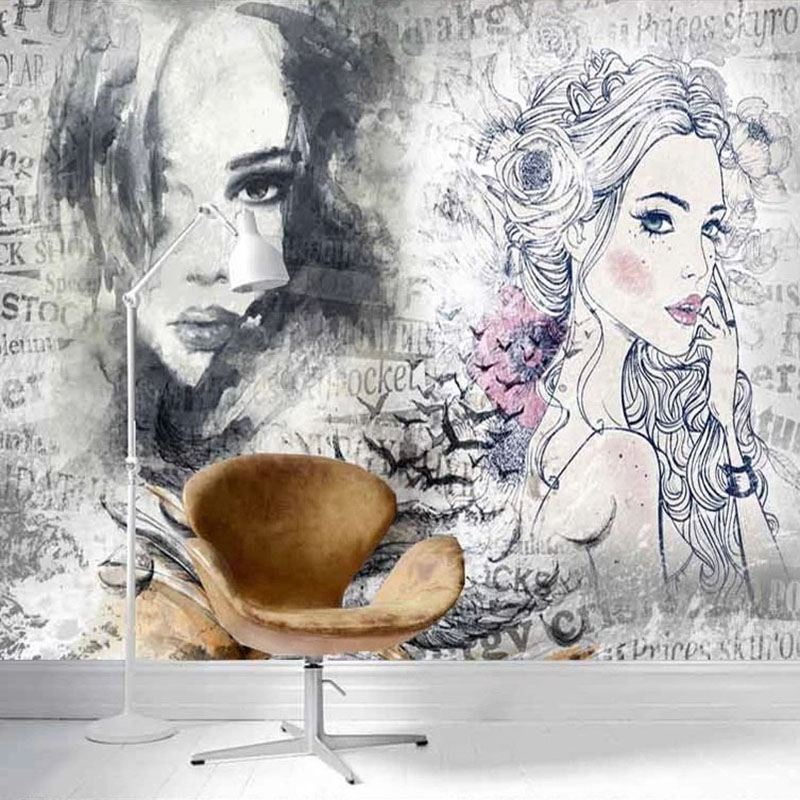 Custom 3D Mural Retro Fashion  - Beauty Makeup Wallpaper recension och pris