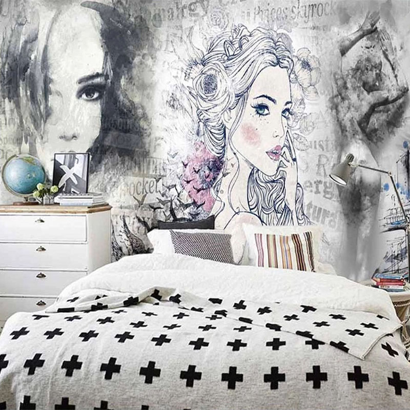 Custom 3D Mural Retro Fashion  - Beauty Makeup Wallpaper recension och pris