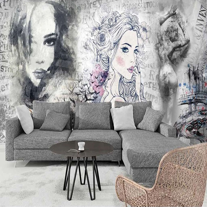 Custom 3D Mural Retro Fashion  - Beauty Makeup Wallpaper recension och pris