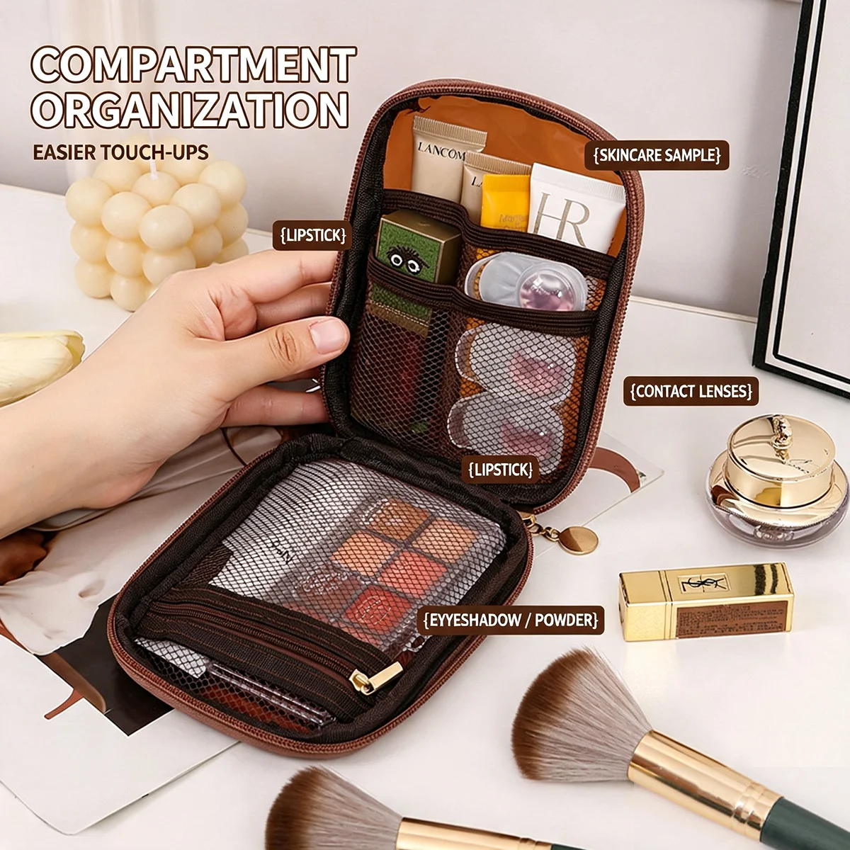 Transparent Portable Cosmetic  - Beauty Makeup Bag recension och pris