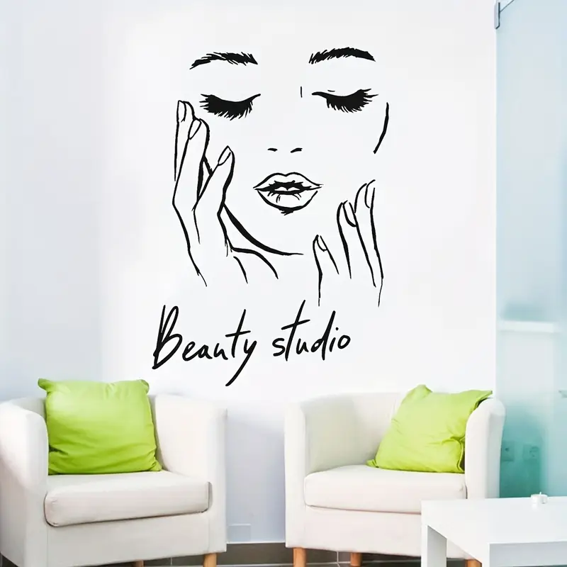 Wall Decal Featuring a Female  - Beauty Makeup Wallpaper recension och pris
