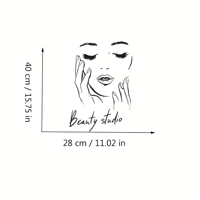 Wall Decal Featuring a Female  - Beauty Makeup Wallpaper recension och pris