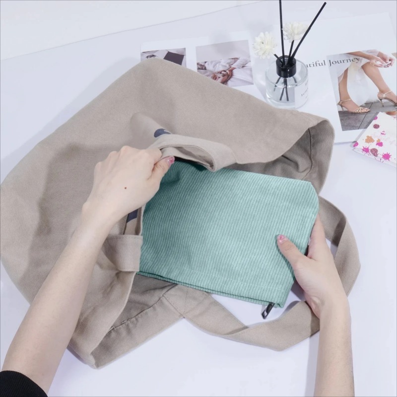 Corduroy Travel Cosmetic Bag P - Beauty Makeup Bag recension och pris