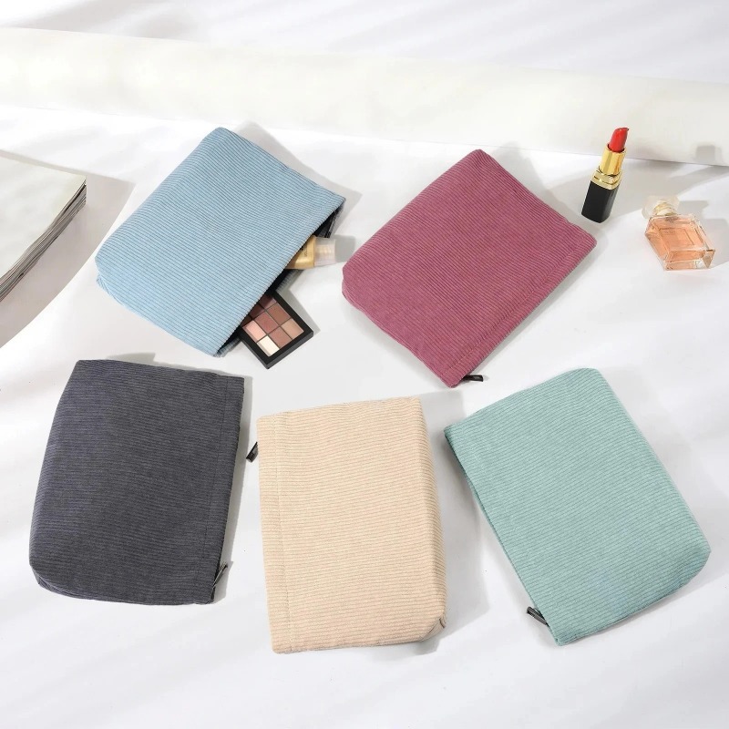 Corduroy Travel Cosmetic Bag P - Beauty Makeup Bag recension och pris